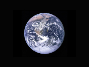 View of the Earth as seen by the Apollo 17 crew traveling toward the moon